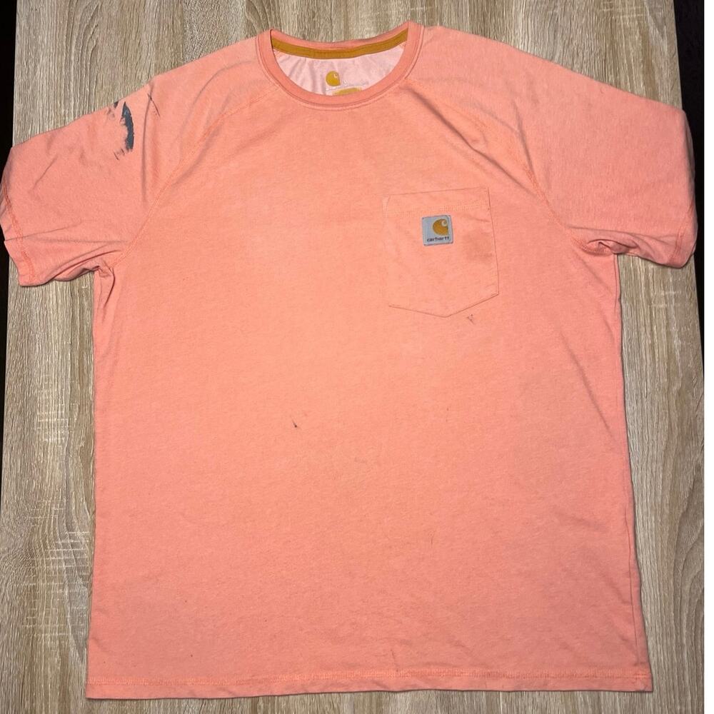 Carhartt Pink Large Mens Utility Relaxed Fit Branded TShirt